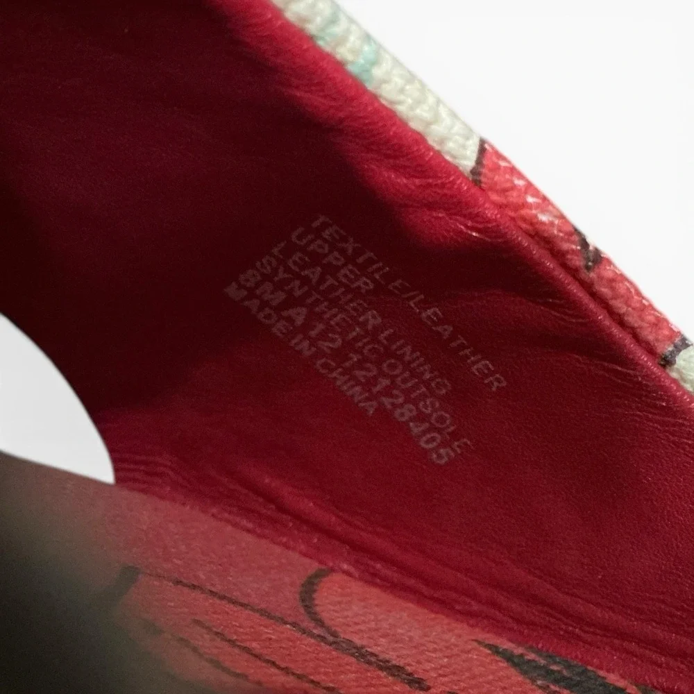 TORY BURCH Sherri Espadrille Platform Sandals Womens 8‎ Red Cream Floral Print